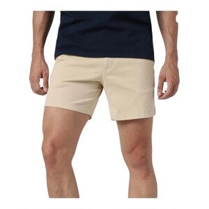 Bearbottom Men’s 5.5” Khaki Stretch Casual Shorts In Sand Dune